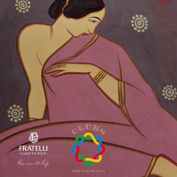 Paint n’ Vineyard - Lady in a Pink Saree by Jamini Roy